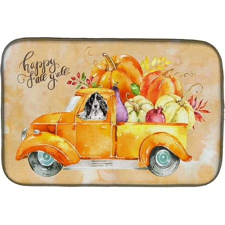 

CK2662DDM Absorbent Dish Drying Mat for Kitchen Counter Fall Harvest Black Parti Cocker Spaniel Dish Drying Mat 14 x 21 multicolor
