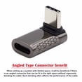 thumbnail image 3 of Xiwai 20Gbps USB4 Type C Male to Female 90 Degree Up Down Angled 100W Power Data 8K Video Adapter for Laptop Phone, 3 of 7