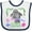 White and Navy, variant on Inktastic St. Augustine Florida Cute Swimming Manatee Boys or Girls Baby Bib