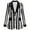 Black + White, variant on IBTOM CASTLE Women's Black and White Striped Blazer Casual Button Long Sleeve Jacket Halloween Work Business Open Front Cardigan Suit L Black + White