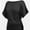 Black, variant on Women's Solid Short Sleeve Boat Neck Dolman Top with Side Shirring Trendy Casual Loose Fit T-Shirt