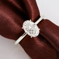 thumbnail image 3 of Cora Jewellery 3.75CT Oval Moissanite Solitaire Engagement Ring For Women, 18K White Gold, 3 of 7