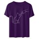 thumbnail image 1 of Tops Para Mujer Elegantes Blusas Casuales Camisas de Moda Sueltas Cuello Redondo Animal Lindo Estampado Camiseta de Manga Corta Odeerbi ODB167149, 1 of 6