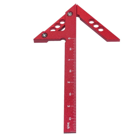 Mistaha Aluminum Alloy Center Scribing Tool - Precision Marking Gauge for Woodworking and Metalworking - Durable Straight Line Marker - Imperial Measurement - Red Color - Ergonomic Design - Essential
