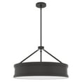 thumbnail image 2 of Hunter - Capshaw 6-light Noble Bronze, Large Pendant Light, Dimmable, Formal Style, Drum Shaped, for Bedrooms, Dining, Living Rooms - 19612, 2 of 7