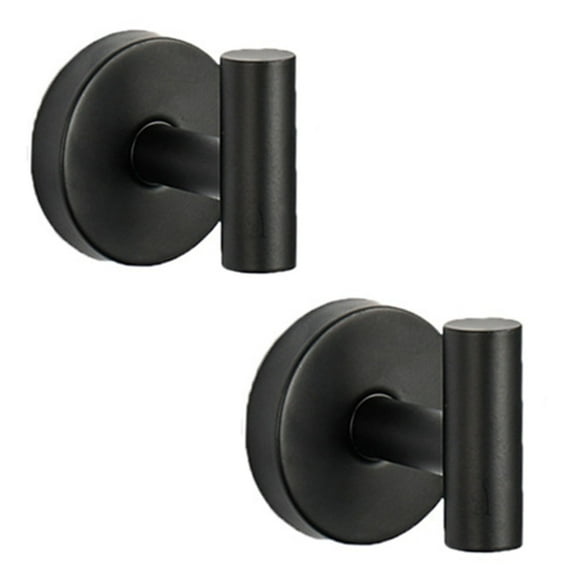 2 Pack Suction Cup Hooks, Removable Shower Hooks for Inside Shower – Towel Hooks for Bathroom Window Glass Mirror Tile, Bath Robe Looafh Hook for Hanging , Black