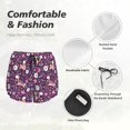 thumbnail image 6 of Lsque Cute Squirrel Floral Printed Women's Running Shorts with Liner Pockets,Elastic Quick Dry Workout Athletic Gym Yoga Shorts,Womens High Waist Shorts-Large, 6 of 9