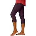thumbnail image 4 of Denim Capris for Women Stretch Pull on Plus Size Elastic Waist Trendy Jeans Leggings 2026 Casual Summer Capri Pants Purple 2XL, 4 of 8