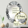 thumbnail image 3 of Designart "Harmonious Chaos Black Grey Composition" Abstract Round Wall Mirror - Modern Oval Printed Decorative Oversized Mirror - Multiple Color Options, 3 of 4