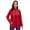 Classic Red, variant on Women's Plus Size Leather Blazer