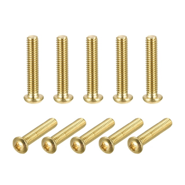 Unique Bargains Vis de Machine en Laiton M4x20mm, Phillips Pan Tête Boulons de Fixation 12Pack