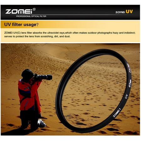 Image of ZOMEI Ultra-Violet UV Filter Lens Protector for SLR DSLR Camera 37mm
