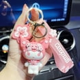 thumbnail image 4 of Lindo llavero de Sanrio de dibujos animados, Hello Kitty, Kuromi Melody, Cinnamoroll, PVC, colgante, serie Sakura, regalos para niños, 4 of 4