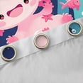 thumbnail image 4 of Manfei Kids Children Cartoon Axolotl Black Out Curtains,Kawaii Marine Animal Curtains Pack of 2 (42x63 Each),Cute Salamander Bedroom Curtains,Super Cozy Room Decor, 4 of 6