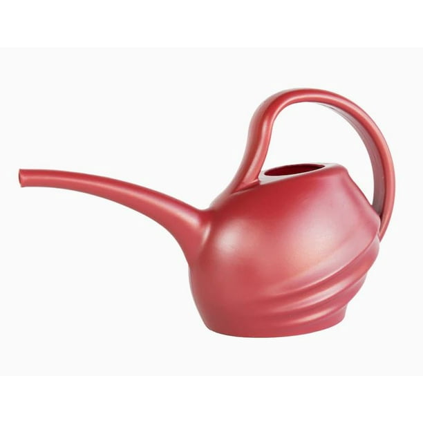Fiskars 1.5 L Plastic Watering Can Small Lightweight Cute Indoor Outdoor Garden Long Spout (Red