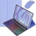thumbnail image 1 of Funda con Teclado Retroiluminado Morado y Negro con Mouse para iPad 10.2"/10.5", 1 of 7