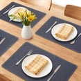 thumbnail image 2 of Unique Bargains 4pcs Faux Leather Heat Resistant Placemats Blue 17.7"x11.8", 2 of 6