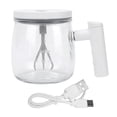thumbnail image 2 of Taza Mezcladora Autoeléctrica Con Asa Taza De Vidrio Con Agitación Automática Para Café Leche Proteína En Polvo Capacidad De 400 Ml Recargable, 2 of 7