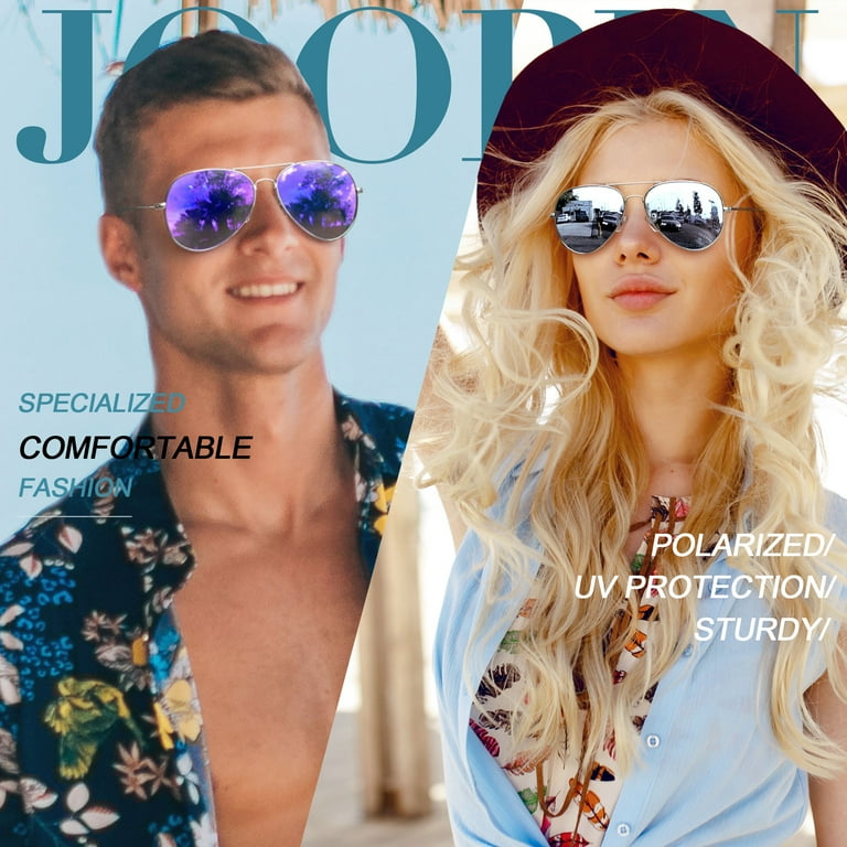 Joopin Polarized Aviation Sunglasses, Lightweight Metal  display picture 3