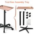 thumbnail image 5 of TASALON Salon Tray on Wheels - Aluminum Instrument Tattoo Tray with Wheels - Adjustable Salon Service Rolling Tray Hairstylist Hairdresser Cart with Wheels - Hairstylist Cart - Pink, 5 of 7