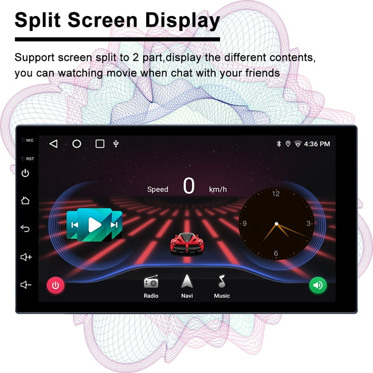 Erisin 7 Pollici Schermo 8-Core Android 12 Autoradio Bluetooth GPS per