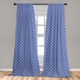 thumbnail image 5 of Ambesonne Vintage Curtains, Floral Dots Pattern Art, Pair of 28"x84", Dark Lavender White, 5 of 5