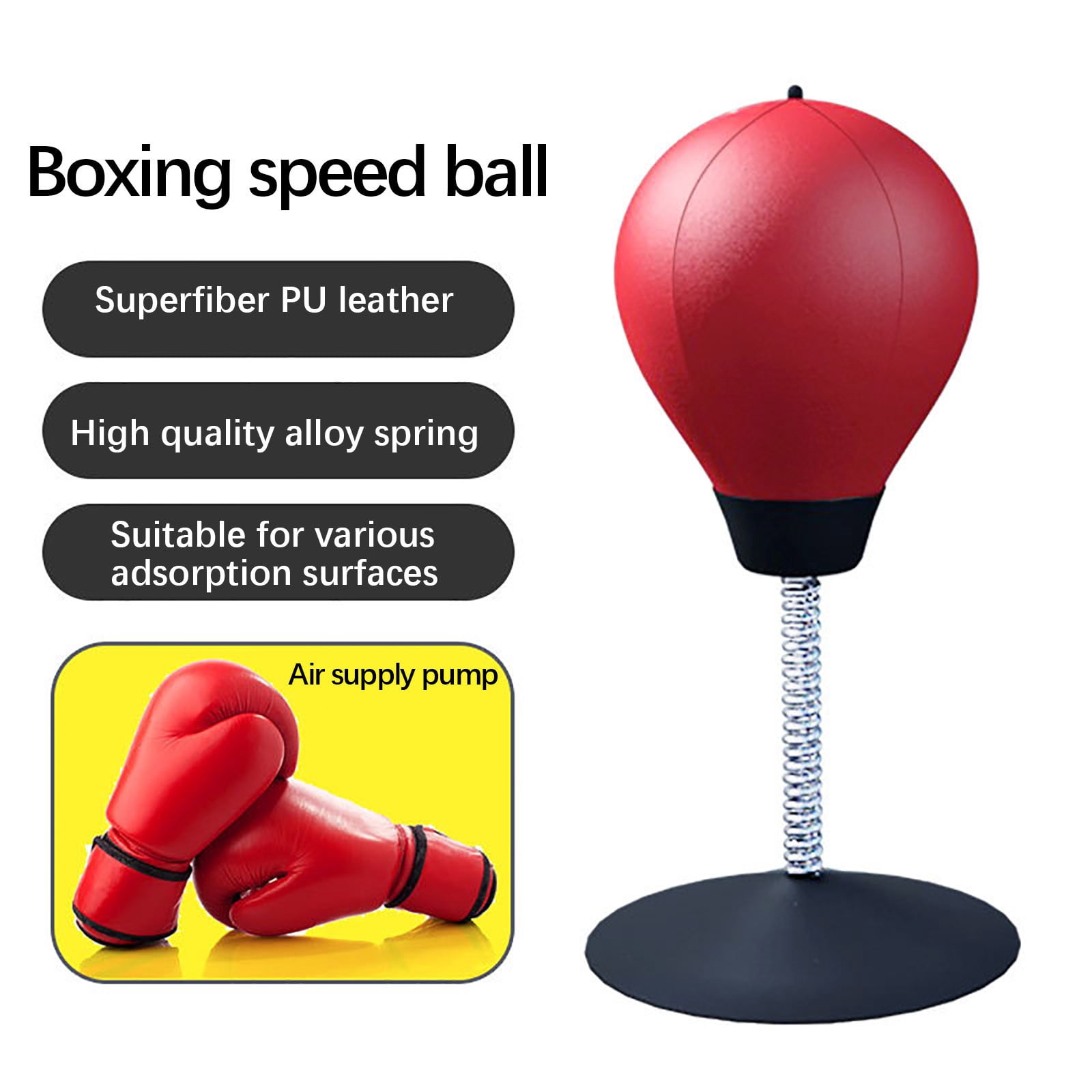 Meitianfacai Desktop Punching Bag, Stress Buster with Suction Cup for Office Table and Counters, Heavy Duty Stress Relief Ball, Desk Boxing Punch Ball, Sports Toys for Kids Coworkers and Friends