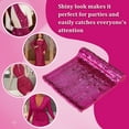 thumbnail image 7 of 1.1 Yard Violet Red Elastic Sequin Fabric 12.6" Wide Ployester PET Glitter Sequin Fabric Metallic Stretch Bling Paillette Fabric Shiny Sequence Fabric, 7 of 7