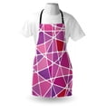 thumbnail image 4 of Abstract Apron, Skewed Uneven Color Blocks Forming a Fractal Mosaic in Stained Glass Style, Unisex Kitchen Bib with Adjustable Neck for Cooking Gardening, Adult Size, Pink Purple Red, by Ambesonne, 4 of 4