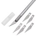 thumbnail image 3 of 1Set Non-Slip Metal Scalpel Knife Tools Kit Cutter Engraving Craft knives Blades Mobile Phone PCB DIY Repair Hand Tools green, 3 of 6