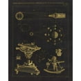 thumbnail image 2 of Wild Apple Portfolio 12x14 Gold Ornate Wood Framed with Double Matting Museum Art Print Titled - Astronomical Chart II, 2 of 4