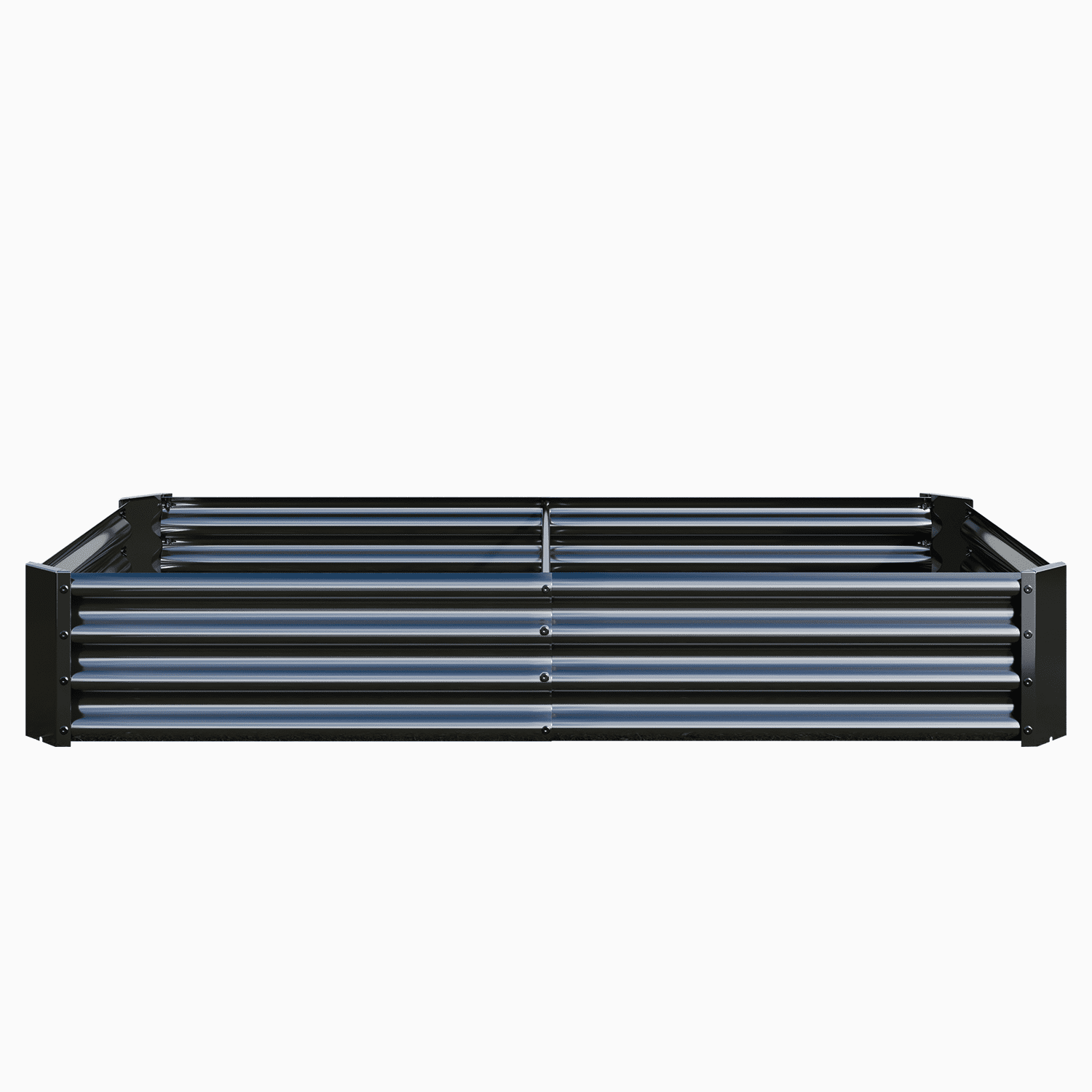 Set of 2 Black 6x3x1 Ft Metal Raised Garden Bed, Large Rectangle Outdoor Planter Box for Vegetable Flower Gardening, Heavy Duty Steel Raised Planter for Backyard Patio Garden