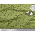 thumbnail image 2 of Soimoi Green polyester Crepe Fabric Peace On Earth Text Decor Fabric Printed Yard 52 Inch Wide, 2 of 3