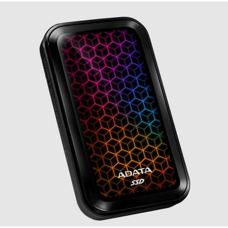 ADATA RGB External Solid State Drive SE770G - 1TB USB 3.2 Gen 2 USB-C | Black SSD - Compatibility: Wiindows, Mac OS, Android, Xbox One, PS4 | Data Backup