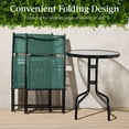 thumbnail image 5 of Best Choice Products 3-Piece Patio Bistro Dining Furniture Set w/ Glass Tabletop, Folding Chairs - Dark Green, 5 of 10