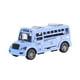 thumbnail image 2 of Autobús escolar modelo de juguete con puerta que se puede abrir, autobús de viaje, coche de juguete para niños, autobús de tracción trasera para Azul, 2 of 9