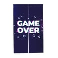 thumbnail image 7 of DouZhe Doorway Drape Split Curtains, Glitch Text Game Over Room Divider Privacy Door Curtains, 34" x 56", 7 of 7