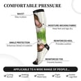 thumbnail image 3 of Lsque Brown Bunny Pattern Sport Compression Socks for Men & Women 15-20 mmHg Knee High Nurse Pregnant Running Medical and Travel Athletic, 3 of 6