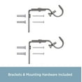 thumbnail image 5 of Kenney 5/8" Adjustable 2.5-3" Curtain Rod Mounting Brackets, Set of 2, Polished Pewter, 5 of 5