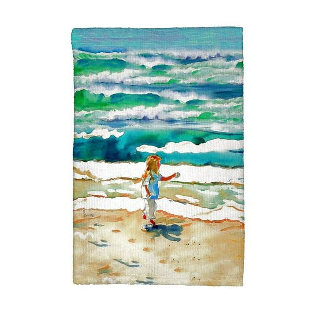 Betsy Drake KT602 Girl At the Beach Kitchen Towel