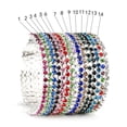 thumbnail image 3 of WLP Single Row Colorful Full Rhinestone Elastic Bracelet for Women Pulseras Femme Simple Elegant Wedding Bracelet Jewelry Gift, 3 of 6