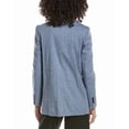 thumbnail image 2 of Theory womens  Boyfriend Linen-Blend Jacket, 2, Blue, 2 of 3