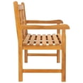 thumbnail image 2 of Teak Wood Chippendale Double Outdoor Patio & Garden Bench, 2 of 5