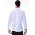 thumbnail image 2 of Men's Tuxedo Style Guayabera 100% Linen w/Cuff Insert & Pin-Tucked Panels | BOHIO MLG1686, 2 of 4
