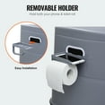 thumbnail image 3 of KFFKFF Mobile Lavatory for Outdoor Adventures, Portable Sanitation Unit with 1.3 Gal Separate Inner Pail & Detachable Tissue Dispenser, Dual-Covered Commode, 3 of 9