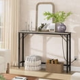 thumbnail image 1 of IdeaHouse 5.9" Narrow Console Table with Power Outlets, Compact Sofa Table with Storage, Sleek Design for Living Room, Entryway, Hallway, and Foyer (Grey), 1 of 7