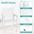 thumbnail image 5 of DYCANPO 18'' HDPS Outdoor Dining Chair Set of 4, Patio Chair with Armrest for Backyard, White, 5 of 6