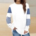 thumbnail image 2 of Oalirro Womens Fashion Top Casual Solid Crewneck Long Sleeve Shirts Tunic Tops, 2 of 6