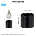 thumbnail image 2 of Anillo de sombra de socket de luz Uxcell, partes de soporte de lámpara colgante de metal de 50 mm, negro 2Pcs, 2 of 7