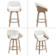 thumbnail image 3 of Guyou 26 Inch Swivel Bar Stools Set of 2 Counter Height Round Pedestal Stools Low Back Design Soft Begie Linen Upholstery for Kitchen Island Breakfast Bar Dining Room, 3 of 7